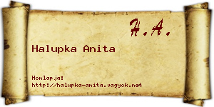 Halupka Anita névjegykártya